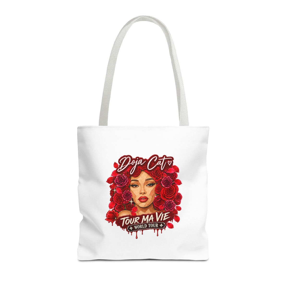Rose Mosaic Portrait All-Over Print Tote Bag
