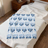 Red Heart Chrome Eye Velveteen Plush Blanket