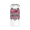 Pink Heart Chrome Eye Slim Can Cooler