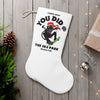 Santa Stocking – “You Did-” Skateboarding Monkey Christmas Gift Holder