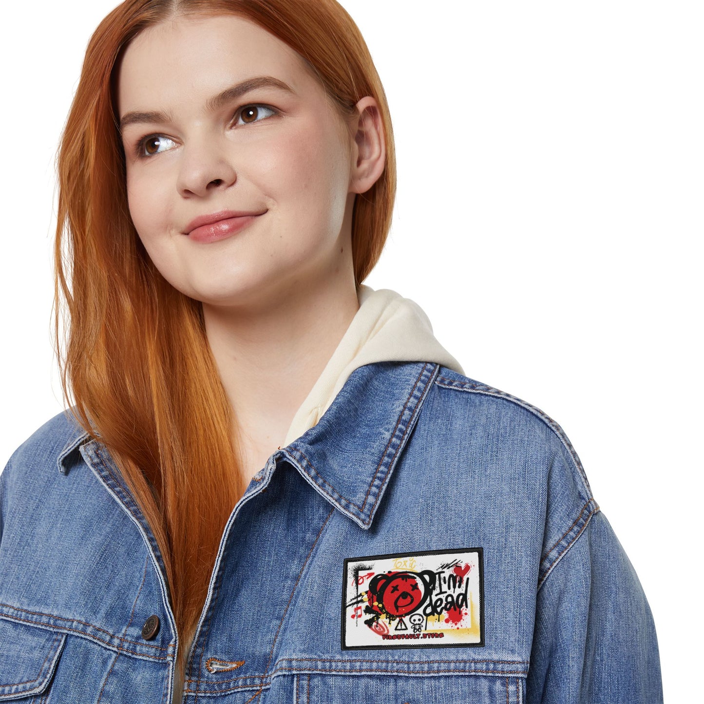 I'm Dead Teddy Bear Iron-On Patch