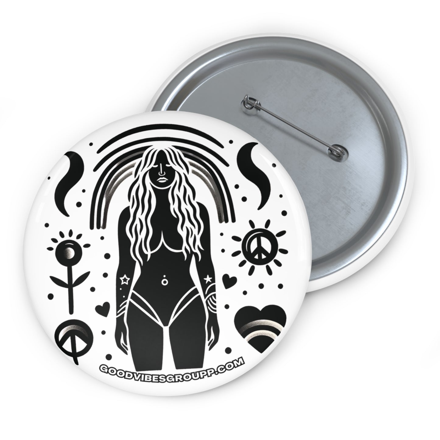Peace Pin Button