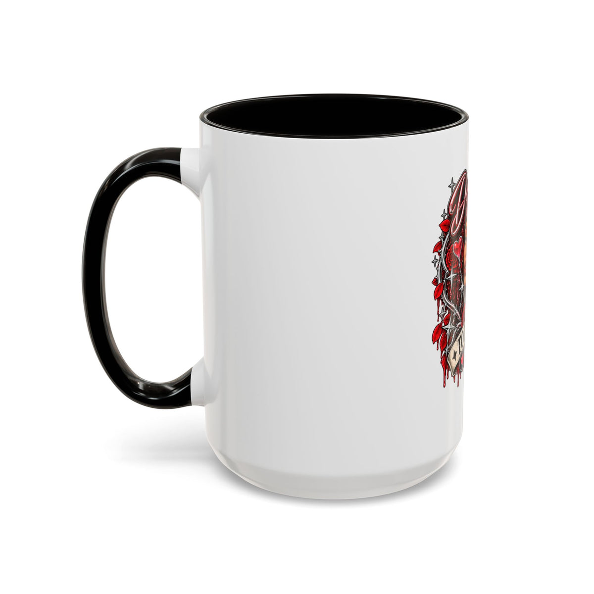 Red Roses Chrome Portrait Colorful Mug 11oz & 15oz