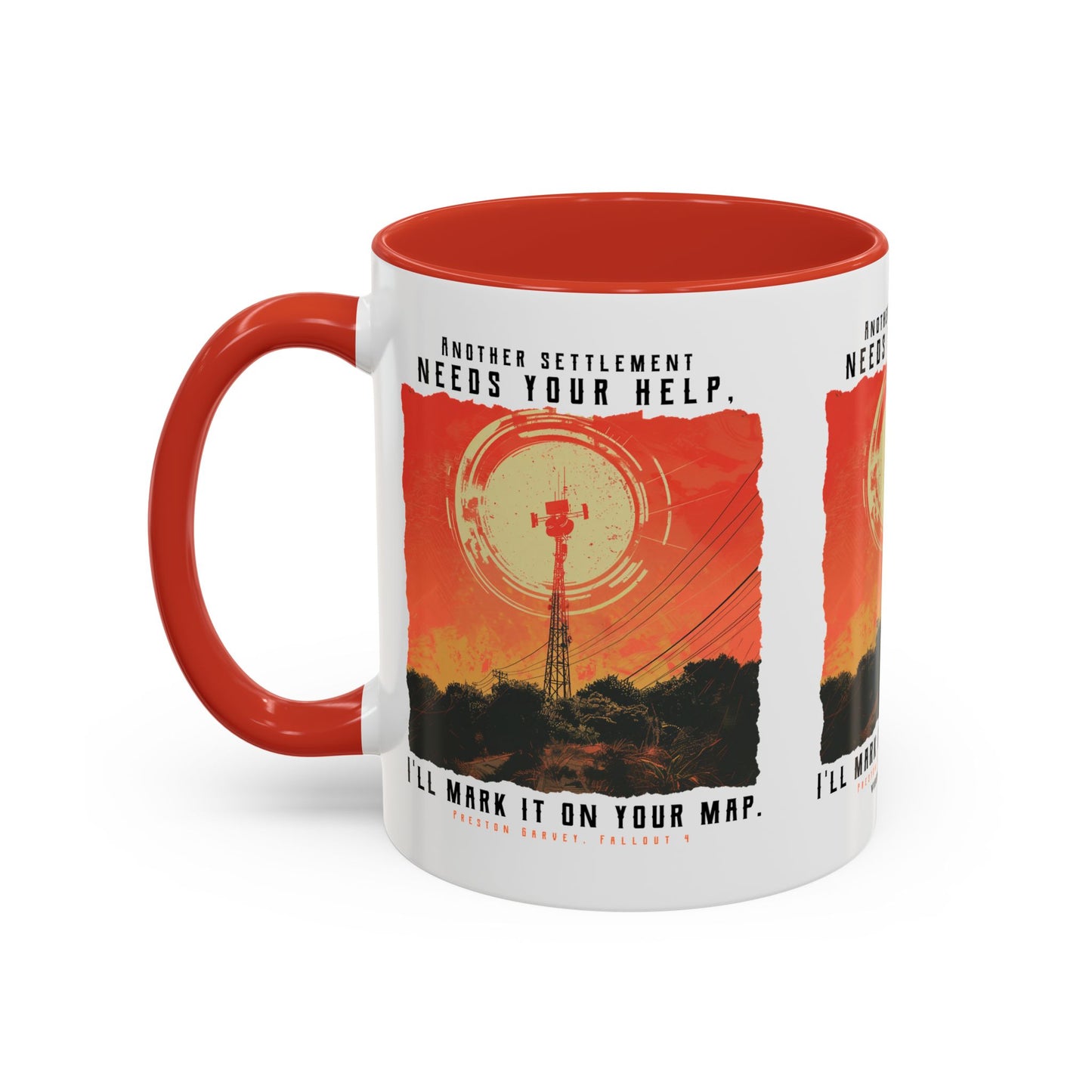 I'll Mark It On Your Map Fallout Coffee Mug — Vintage Radio Tower Accent Mug