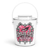 Pink Heart Chrome Eye Ice Bucket with Tongs