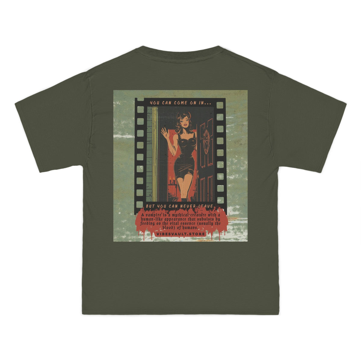 Vampire Shirt "You Can Come on In, But You Can Never Leave" Date Night - T-shirt Top - Retro Graphic Tee - Fall Halloween 2026