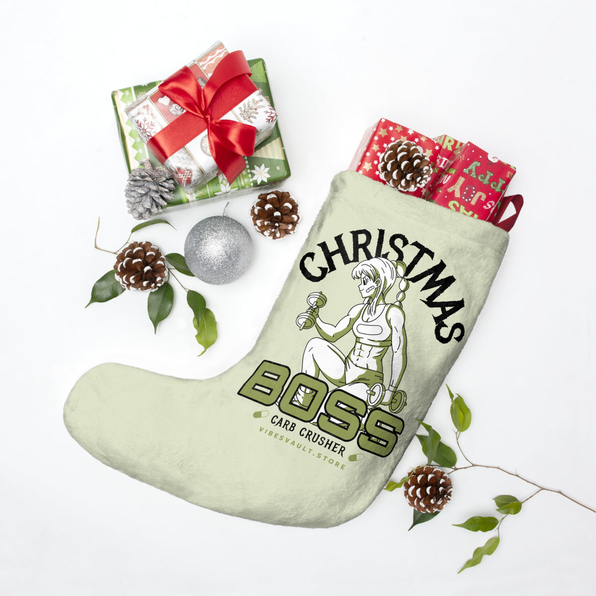 HOLIDAY Boss Gym Girl Christmas Stockings