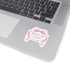 Having A Crisis But At Least It's Aesthetic Kiss-Cut Sticker | Coquette Ribbon Humor, Pastel Lace Aesthetic