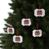 Red Heart Chrome Eye Aluminum Ornaments