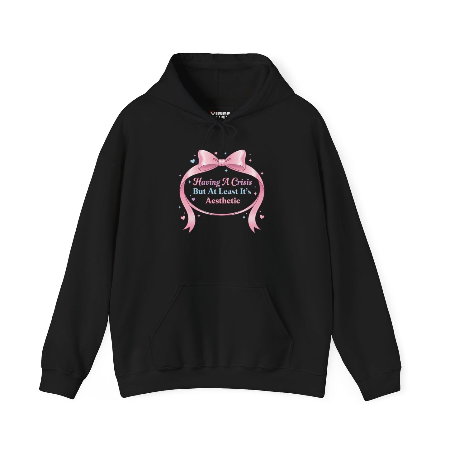 Sweetly Sarcastic Ribbon Crest Hoodie | coquette, pastel humor