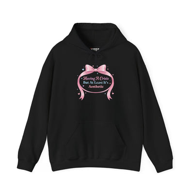 Sweetly Sarcastic Ribbon Crest Hoodie | coquette, pastel humor