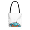 Brown Cat Umbrella All-Over Print Tote Bag