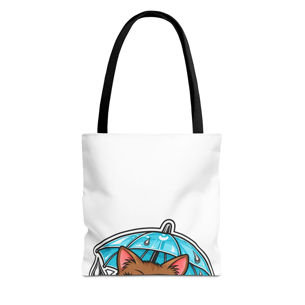 Brown Cat Umbrella All-Over Print Tote Bag