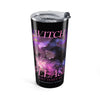 20oz Purple Witch Pink Magic Tumbler — Insulated Travel Cup— Halloween 2026