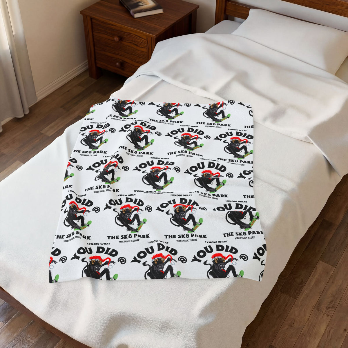HOLIDAY Skateboarding Krampus Velveteen Plush Blanket