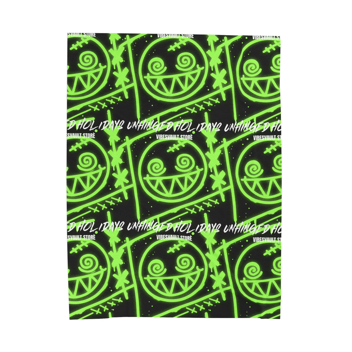 Neon Grin Velveteen Plush Blanket