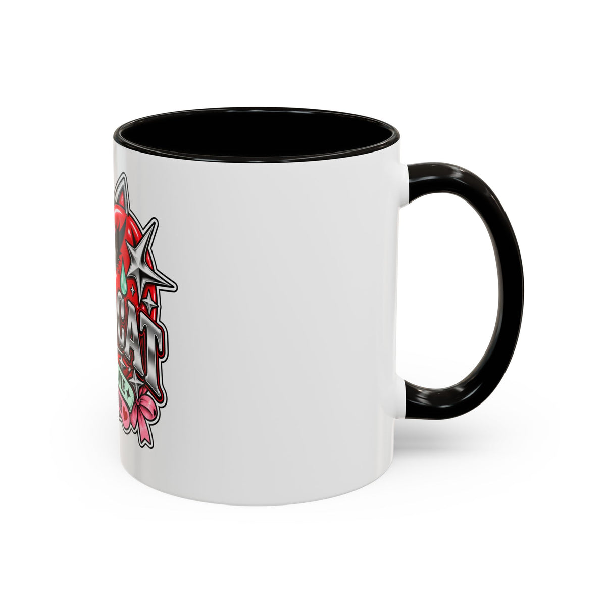 Red Heart Chrome Eye Colorful Mug 11oz & 15oz