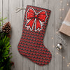 Red Bow Christmas Stocking