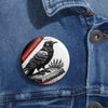 Raven Book Pin- Scary Button Badge - Fall Halloween 2026