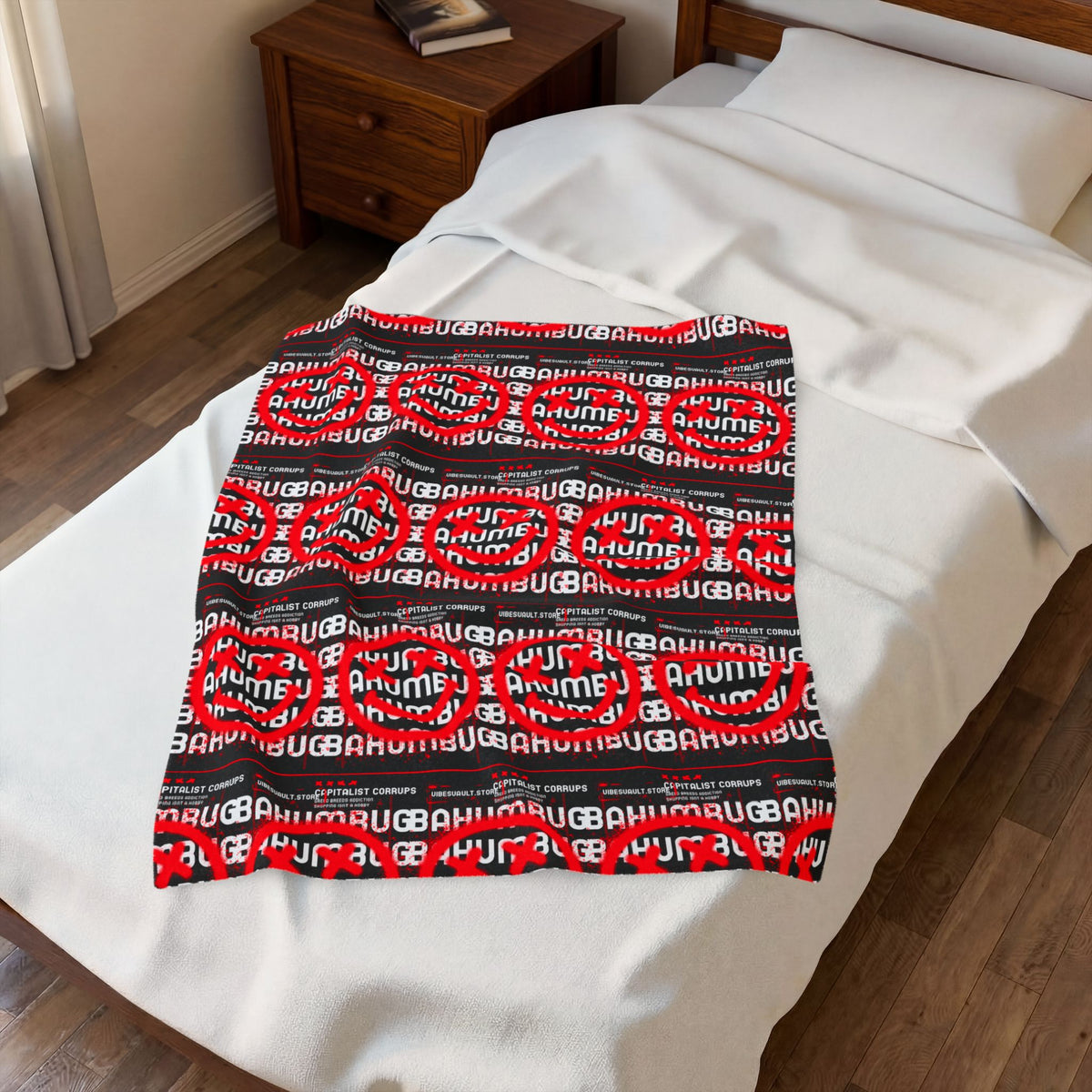 Bah Humbug Funny Meme Velveteen Plush Blanket