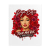 Rose Mosaic Portrait Rolled Poster