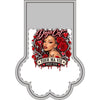Red Roses Chrome Portrait Christmas Stocking (Paw)