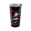 20oz Demon Grunge Tumbler – Red & Black Skull Graphic Travel Cup— Halloween 2026