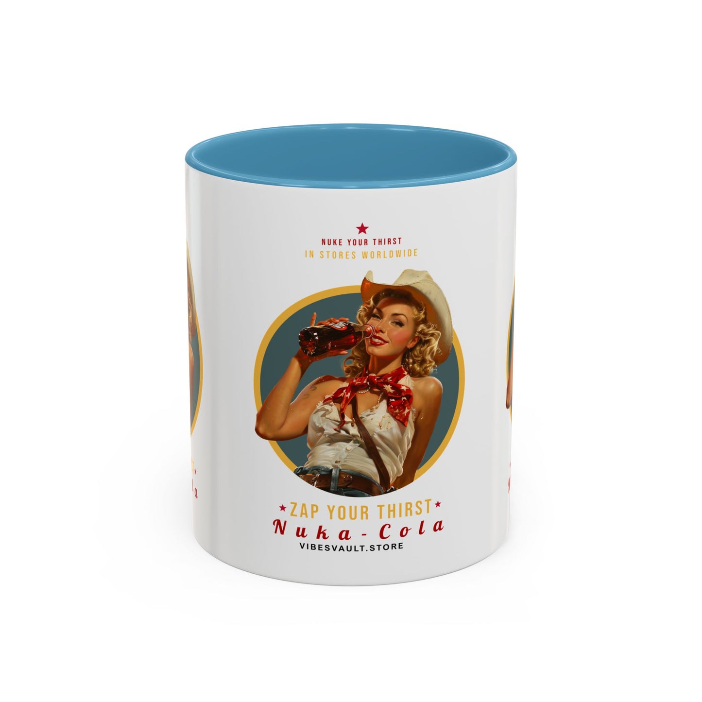Apocalyptic Anime Coffee Mug — Nuka Cola Soda Girl Accent Mug (11/15oz)
