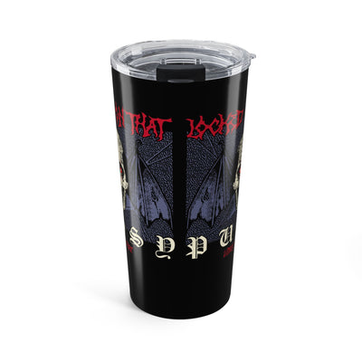 20oz Gothic Bat Tumbler — 'ASPD' Dark Skull Travel Cup