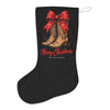 Merry Christmas Cowboy Boot Stocking