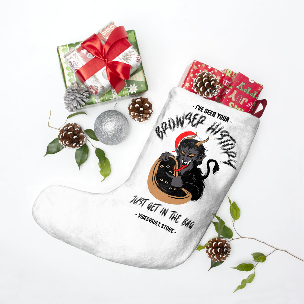 HOLIDAY Krampus Basket Christmas Stockings