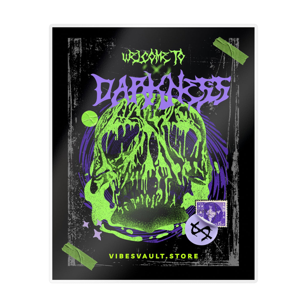 Welcome to Darkness Skull Kiss-Cut Vinyl Decal- Street Vibes — Halloween 2026