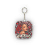 Red Roses Chrome Portrait Custom Shape Mini Plush Keychain