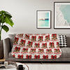 Christmas Cowboy Boots Sherpa Blanket – Merry Christmas Red Bow Holiday Throw