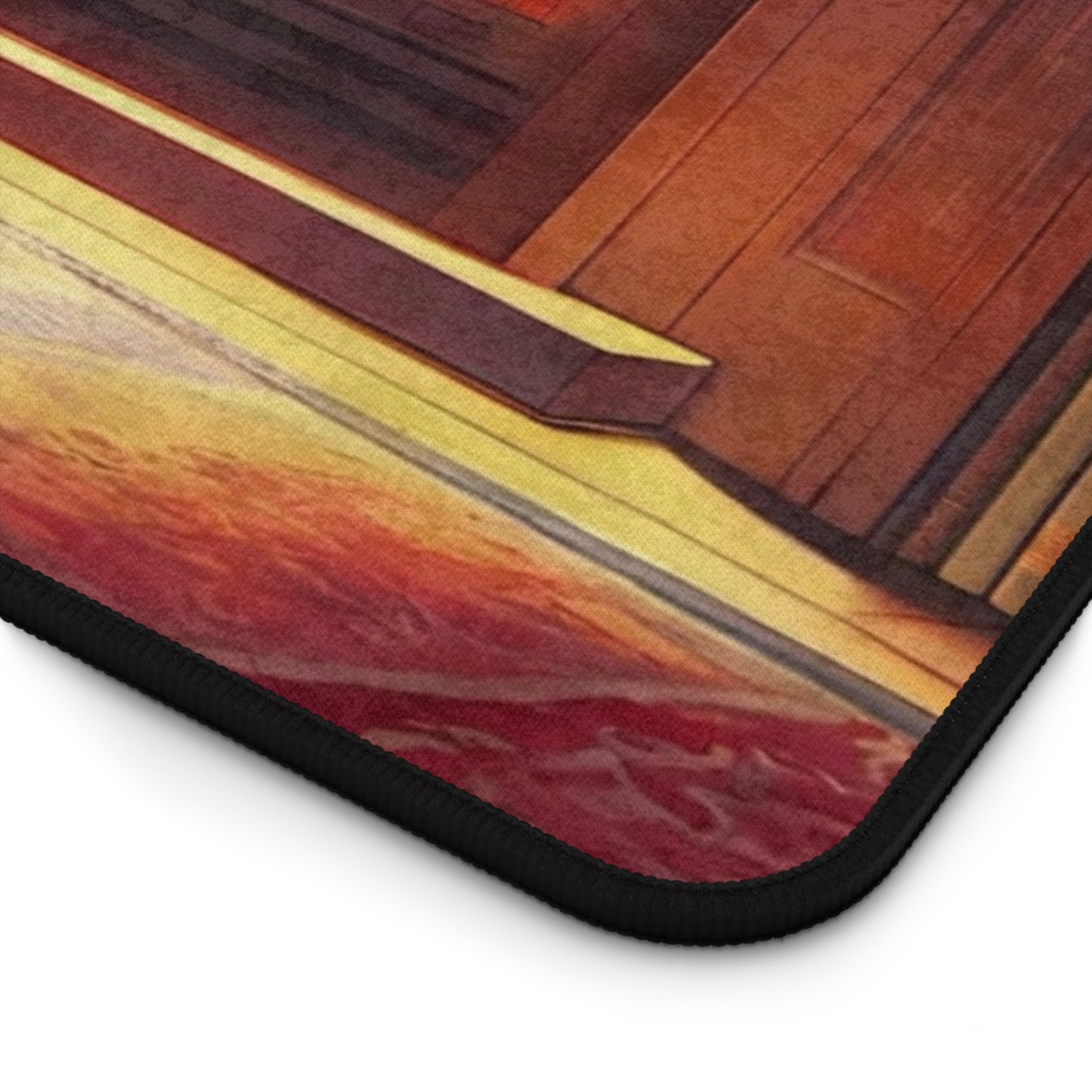 Cozy Fireplace Cat Desk Mat — Warm Cat Nap Mousepad