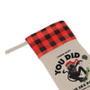 Skatepark Santa Christmas Stocking - 'You Did @ The SK8 Park' Plaid Cuff Holiday Stocking