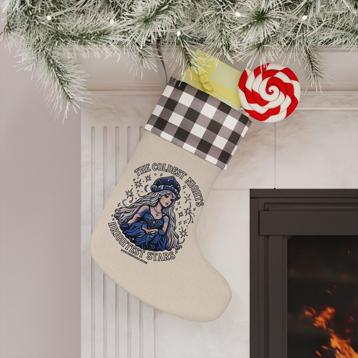 HOLIDAY Coldest Nights Brightest Stars Christmas Stocking