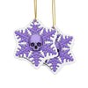 Light Purple Skull Snowflake Christmas Ornament 1pc, 3pcs, 5pcs, or 10pcs