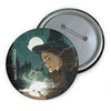 Witch Full Moon Pin - Magic Button Badge - Fall Halloween 2026
