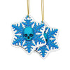 Blue Skull Snowflake Christmas Ornament 1pc, 3pcs, 5pcs, or 10pcs