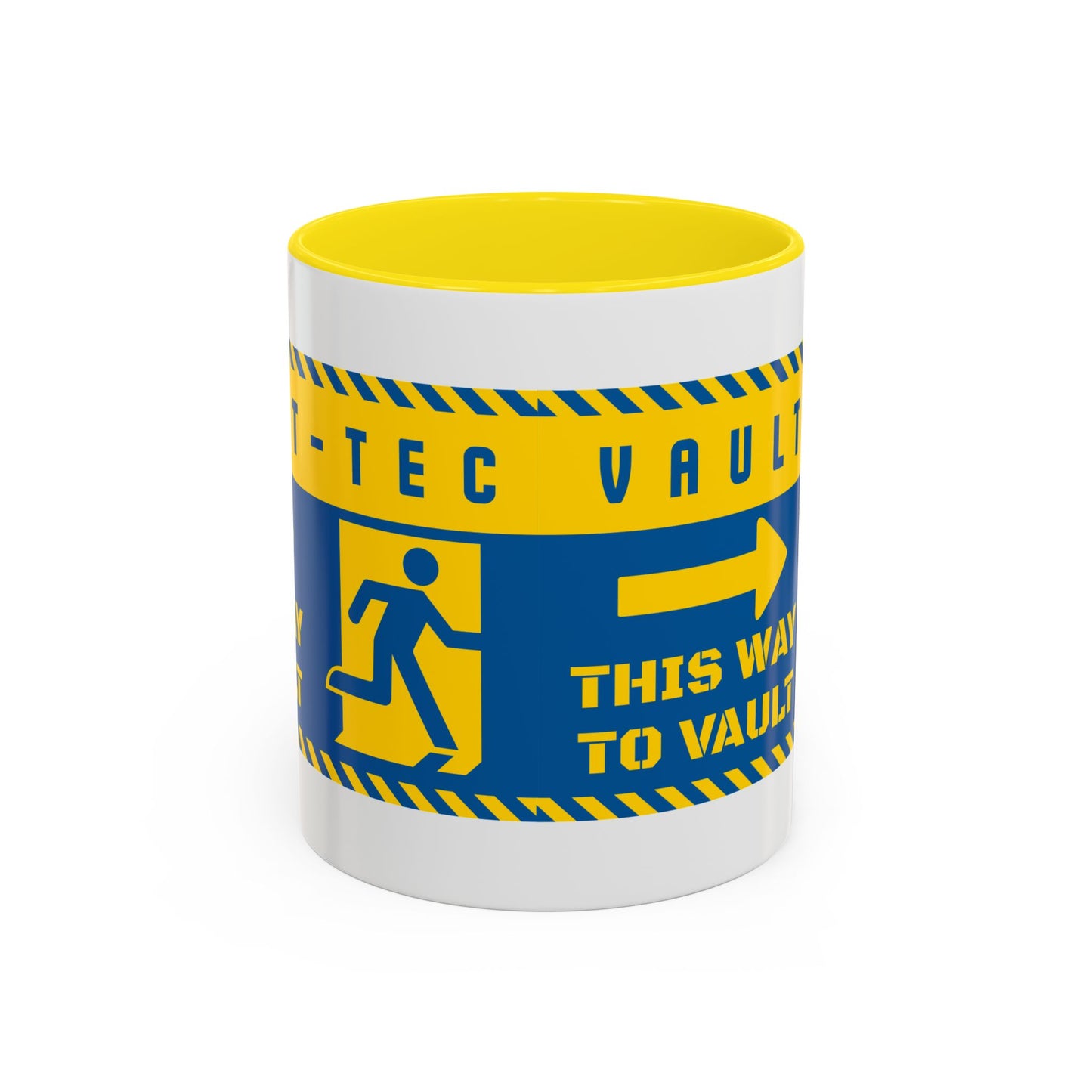 Vault-Tec 'This Way to Vault' Accent Coffee Mug — Fallout-Inspired Gamer Gift