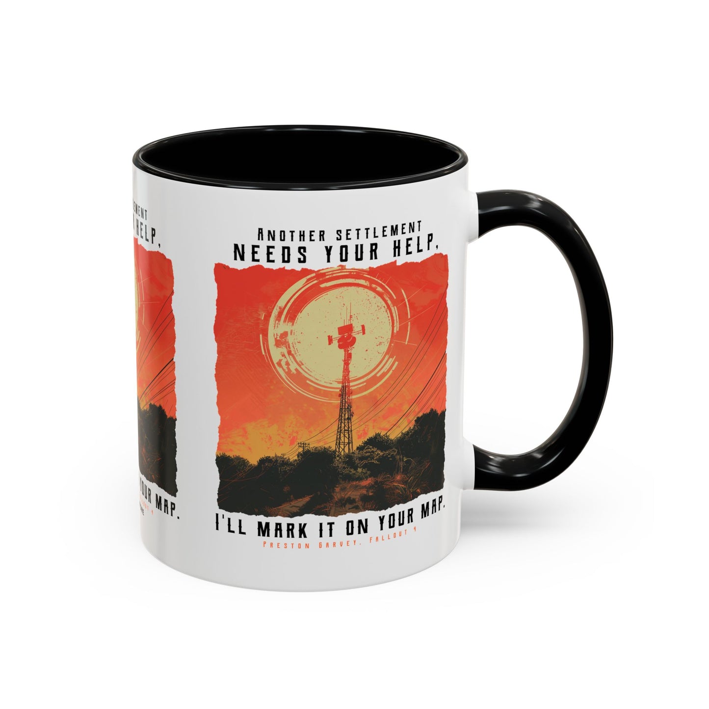 I'll Mark It On Your Map Fallout Coffee Mug — Vintage Radio Tower Accent Mug