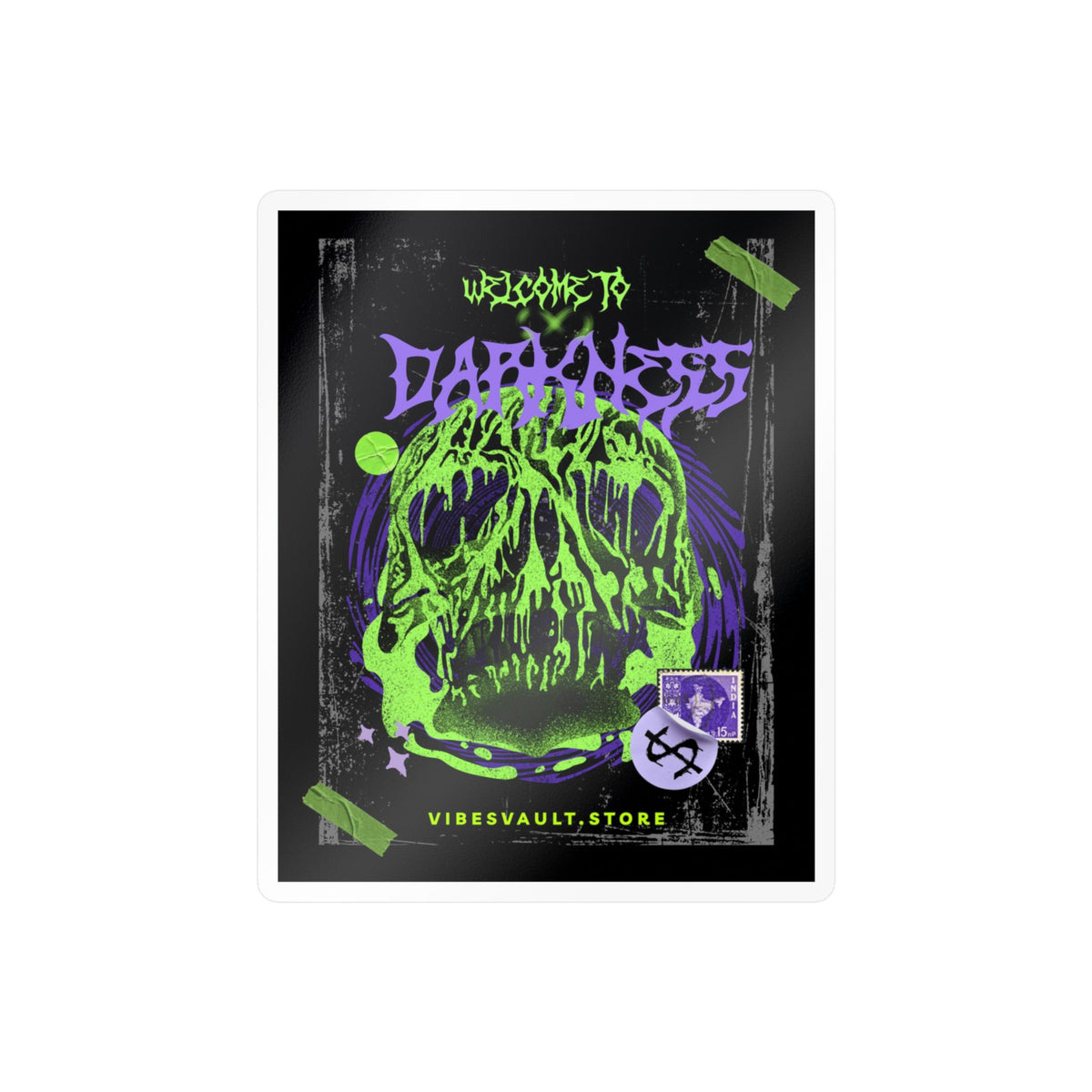 Welcome to Darkness Skull Kiss-Cut Vinyl Decal- Street Vibes — Halloween 2026