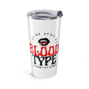 Vampire 20oz Stainless Steel Tumbler — "Blood Type" Graphic Travel Cup— Halloween 2026