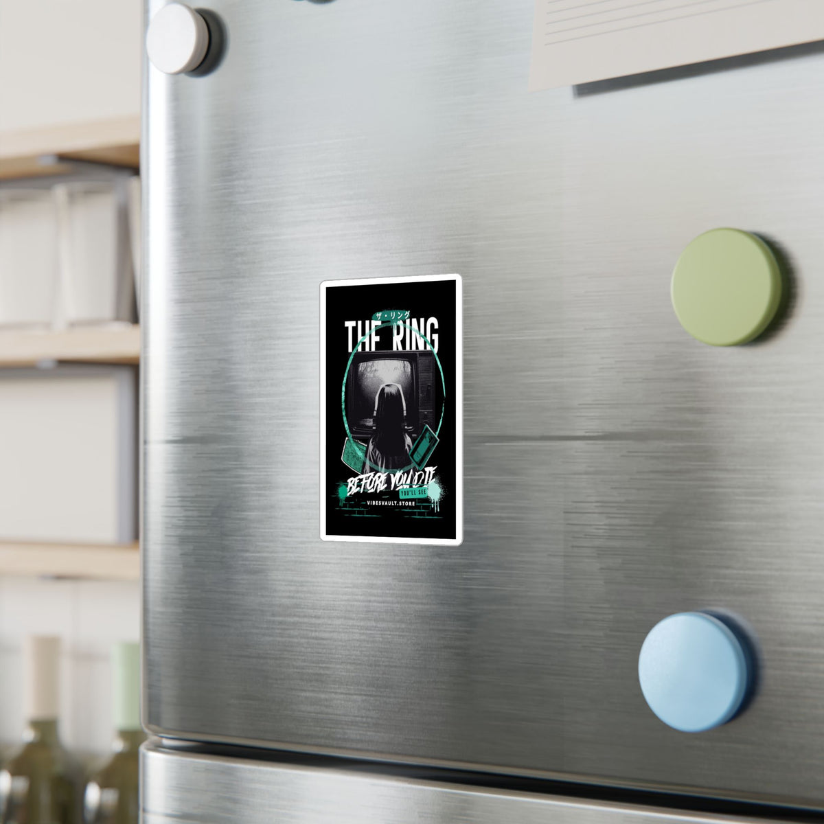 Kiss-Cut Vinyl Decal — "The Ring: Before You Die" Horror Movie Sticker— Halloween 2026