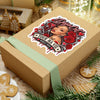 Red Roses Chrome Portrait Kiss-Cut Stickers