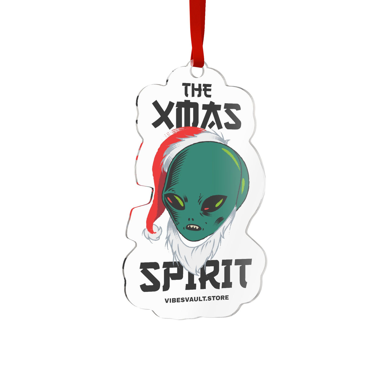 Alien Santa Custom Cut Acrylic Ornament