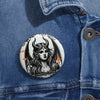 Demon Queen Pin - Black and Orange Button Badge - Fall Halloween 2026
