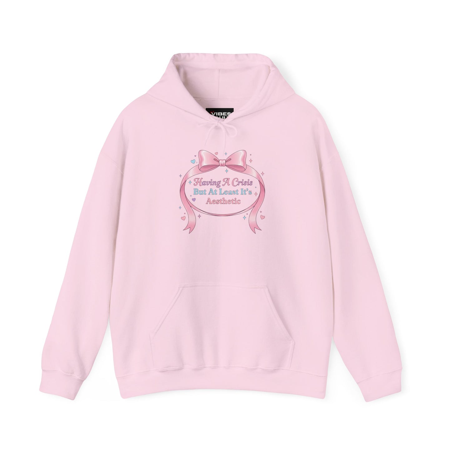 Sweetly Sarcastic Ribbon Crest Hoodie | coquette, pastel humor