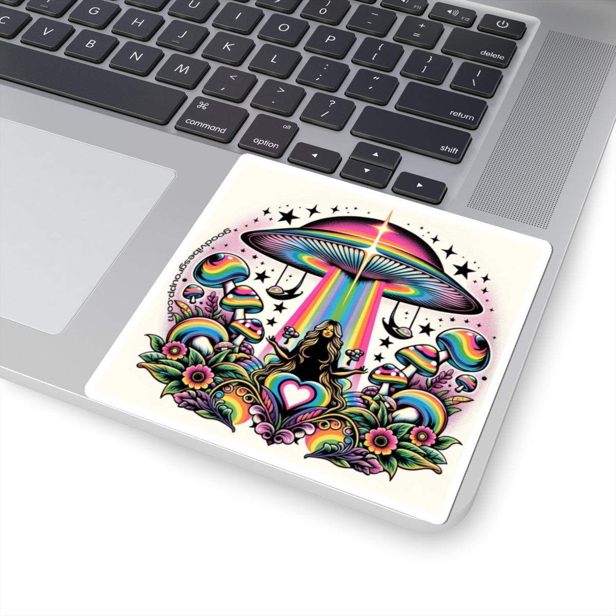 Rainbow UFO Sticker